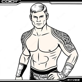 Halaman Mewarnai Kostum Masuk Cody Rhodes 88289-28794