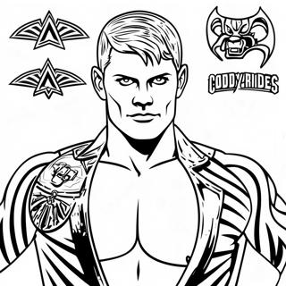 Halaman Mewarnai Kostum Masuk Cody Rhodes 88289-28796