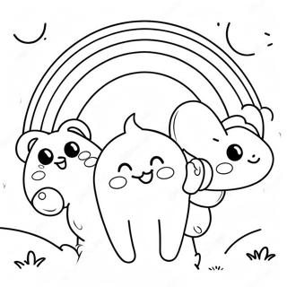 Halaman Mewarnai Teman Pelangi Kuning Yang Ceria 88364 28844