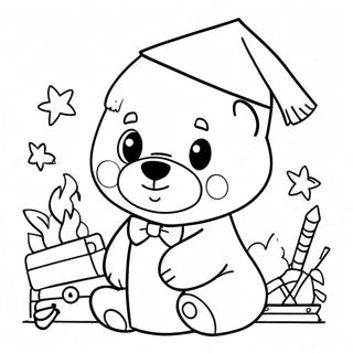 Halaman Mewarnai Beruang Wisuda Tk Yang Imut 88674-29082