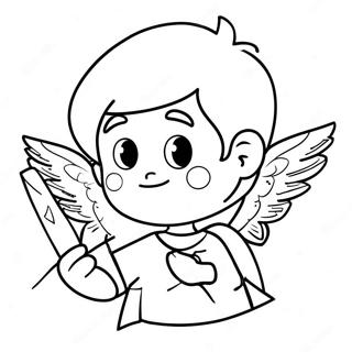 Halaman Mewarnai Anak Laki Laki Petualang Dengan Busur Cupid 88806-29192