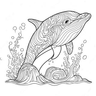 Halaman Mewarnai Paus Megah Melompat 89164 29466