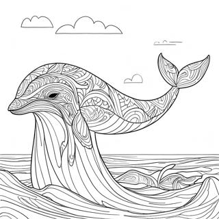 Halaman Mewarnai Paus Megah Melompat 89164 29467