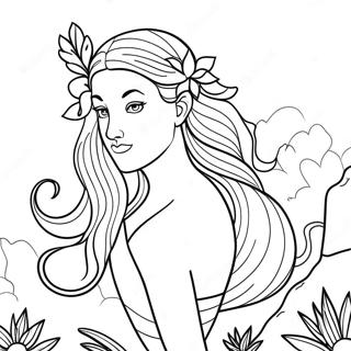 Halaman Mewarnai Dewi Mitologi Di Alam 89292 29560