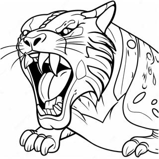 Halaman Mewarnai Predator Kuat Yang Mengaum 89346-29609