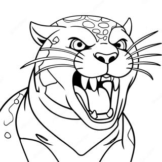 Halaman Mewarnai Predator Kuat Yang Mengaum 89346-29611