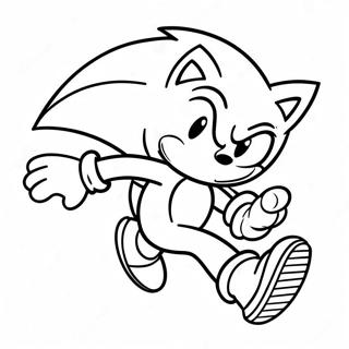 Halaman Mewarnai Sonic The Hedgehog Berlari Cepat 89808-29957