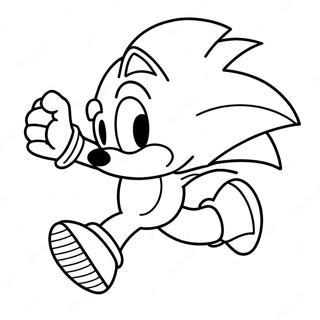 Halaman Mewarnai Sonic The Hedgehog Berlari Cepat 89808-29958