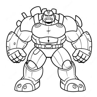 Halaman Mewarnai Hulk Buster 89987-30094