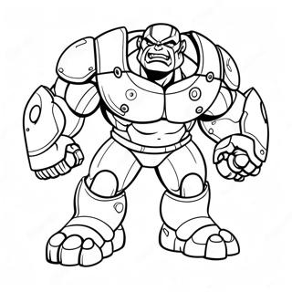 Halaman Mewarnai Hulk Buster 89987-30096