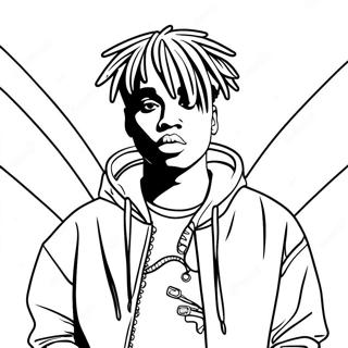 Halaman Mewarnai Juice Wrld Dengan Pakaian Keren 90145-30227