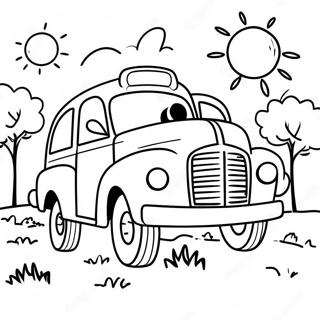 Halaman Mewarnai Liburan Sekolah Hari Cerah 90195-30259