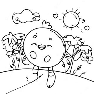 Halaman Mewarnai Liburan Sekolah Hari Cerah 90195-30260