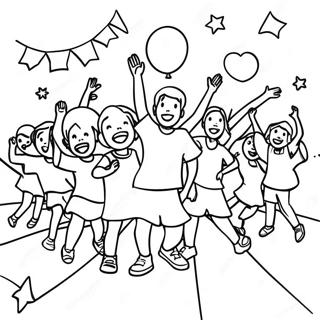 Halaman Mewarnai Pesta Liburan Sekolah Yang Berwarna Warni 90197-30267