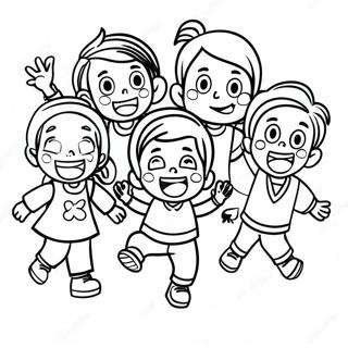 Anak Anak Bersemangat Halaman Mewarnai Liburan Sekolah 90198-30272