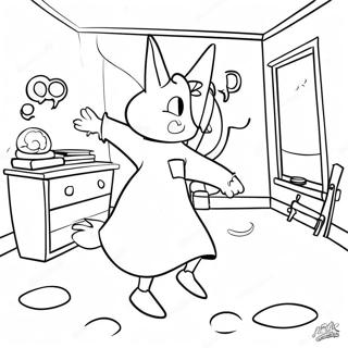 Halaman Mewarnai Ruangan Sapu Yang Berwarna Warni 90354 30391