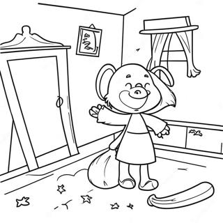 Halaman Mewarnai Ruangan Sapu Yang Berwarna Warni 90354 30392