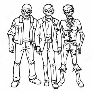 Halaman Mewarnai Kostum Zombie Yang Menyeramkan 90637 30602
