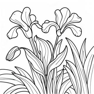 Halaman Mewarnai Iris Van Gogh 90841-30765