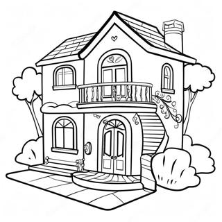 Halaman Mewarnai Rumah Impian Barbie 90868-30789