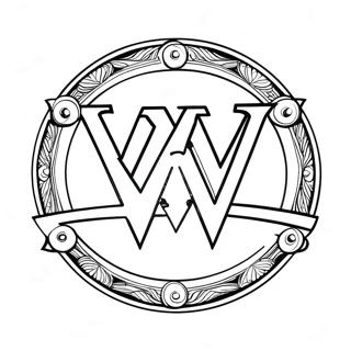 Halaman Mewarnai Logo Wwe 91123-30982