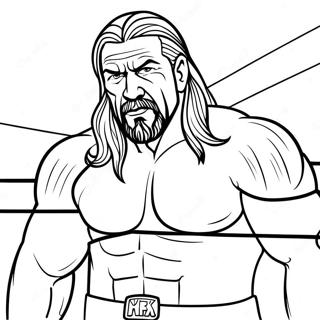 Halaman Mewarnai Triple H Di Ring 91125-30991