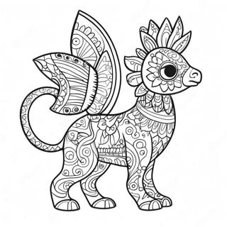 Halaman Mewarnai Alebrije Yang Unik 91255-31157
