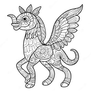 Halaman Mewarnai Alebrije Yang Unik 91255-31160