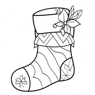 Halaman Mewarnai Stoking Natal Meriah 91431 31287
