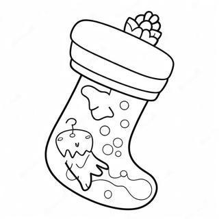 Halaman Mewarnai Stoking Natal Lucu 91432 31291