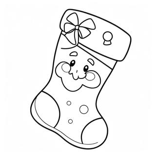 Halaman Mewarnai Stoking Natal Lucu 91432 31292