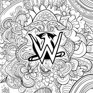 Halaman Mewarnai Desain Logo Wwe Yang Berwarna Warni 91840-31618