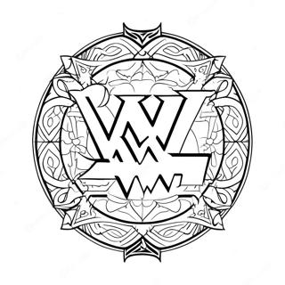 Halaman Mewarnai Desain Logo Wwe Yang Berwarna Warni 91840-31619
