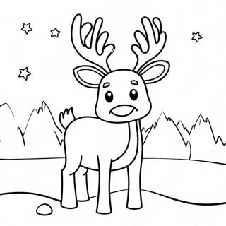 Halaman Mewarnai Rusa Ceria 91968-31716