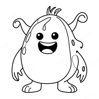 Halaman Mewarnai Monster Empuk Lucu 92020 31758