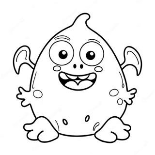 Halaman Mewarnai Monster Empuk Lucu 92020 31759