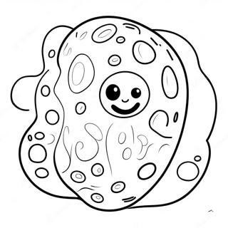 Halaman Mewarnai Sel Tanaman Lucu Dengan Organel Tersenyum 92197 31895