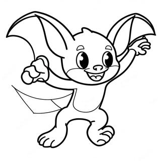 Halaman Mewarnai Pose Aksi Dinamis Rouge Si Kelelawar 92429 32072