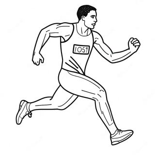 Halaman Mewarnai Atlet Olimpiade Berlari 92788-32345