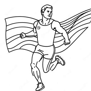 Halaman Mewarnai Atlet Olimpiade Berlari 92788-32348