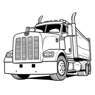 Halaman Mewarnai Truk Semi Peterbilt Dalam Aksi 93071-32574