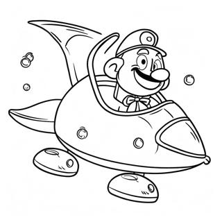 Halaman Mewarnai Dr Eggman Dalam Mesin Terbangnya 93148-32636