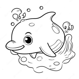 Halaman Mewarnai Lumba Lumba Bayi Yang Lucu 93330 32775