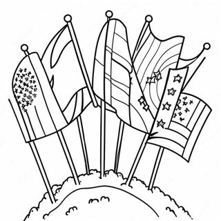 Halaman Mewarnai Bendera Negara Yang Berwarna Warni 93456-32866