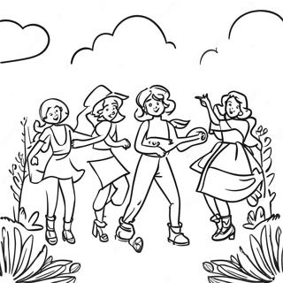 Halaman Mewarnai Festival Tradisional Di Pedesaan 93459 32878