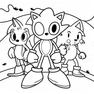 Petualangan Halloween Sonic Dan Teman Teman Halaman Mewarnai 93537-32940