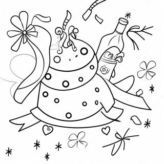 Halaman Mewarnai Pesta Tahun Baru Yang Meriah 93559-32948