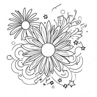 Halaman Mewarnai Kembang Api Tahun Baru Yang Berwarna Warni 93560-32951