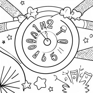 Halaman Mewarnai Hitung Mundur Malam Tahun Baru Yang Berkilau 93562-32958