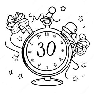 Halaman Mewarnai Hitung Mundur Malam Tahun Baru Yang Berkilau 93562-32960